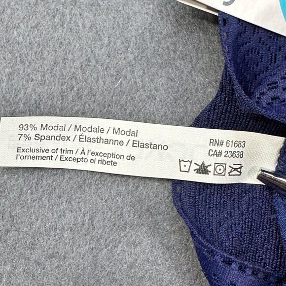 Jockey Women's Size XL 8 Panty Thong Soft Touch Lace Waistband Blue New - Picture 6 of 9